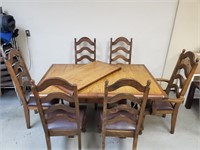 Solid table 6 chairs