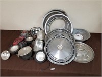 Antique/vintage hub caps, beauty rims, and lights