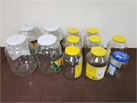 Large glass jars for canning or storing dry foods
