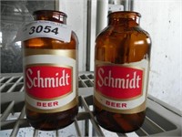 Vintage Schmidt Big Mouth Beer Bottles