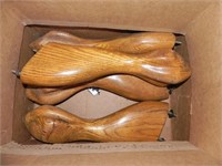 Vintage Oak Wood Claw Feet