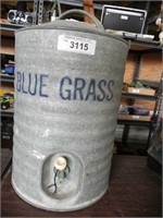 Vintage Belknap Blue Grass Galvanized Water Cooler