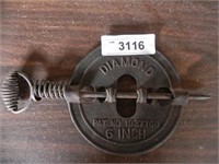 Vintage 6" Diamond Cast Stove Pipe Damper