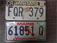 Vintage Kansas Plates-5, etc
