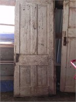 Vintage Door, approx. 32" x 77.5", 2 brass knobs