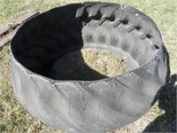 Tire Hay Feeder, approx. 46"dia. and 23" deep