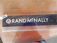 Rand McNally Placard (plastic)