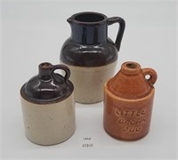 Little Brown Jug, Mini Jug & Stoneware Creamer Pit