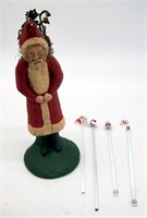 Fairfield Folk Art Santa & Christmas Stir Sticks