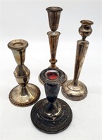 Weighted Sterling Silver Candlestick Holders (4)