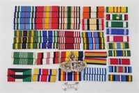 Grouping of Military Ribbons & Paratrooper Pin