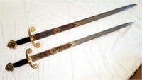 Vintage Etched Renaissance Style Swords Toledo