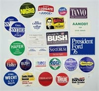 1970's - 2000 Political Sticker Ephemera - '76 For