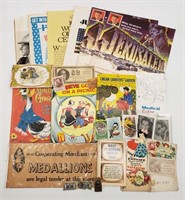 Vintage Ephemera - Diecuts, Stamps, Advertising