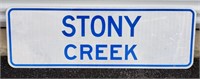 Street Sign - Stony Creek