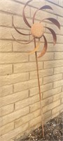 Copper Wind Whirlygig Yard Art