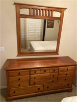 2pc Mirrored Wooden Dresser