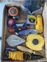 Measure Tapes, Stud Finder, Box Openers, Chalk