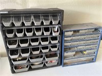 Small Parts Organizer Bins With Contents