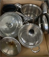 Stainless steel pots, cookware