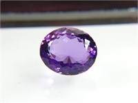 Certified 15.15 Cts Natural Oval Amethyst
