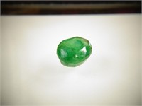 Certified 5.88Cts Natural Oval Cut Emerald