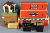 5 Lionel Boxes, Gateman & 2 Switches