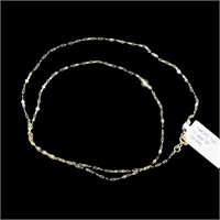 18K Yellow gold 18" chain, new