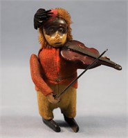 Schuco Monkey Violin Player Windup Toy