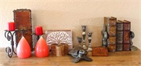 Decor Items - Candles. Bookends +