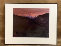 Signed Framed Photograph of Mountain View