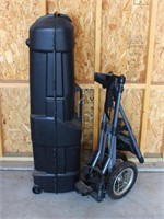 Golf Club Cart and Hard Travel Golf Bag