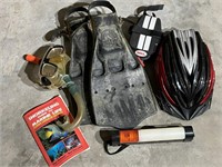 Snorkeling Gear and Cycling Helmet