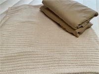 Queen Sheets & Pottery Barn Throw Blanket