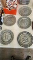 Group Pewter & Other Collector Plates