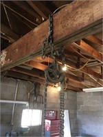 chain pulley, you take down, bring ladder