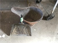 coal bucket, iron dust pan