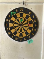 Dart board w/ steel tip darts