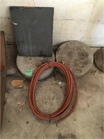 cement circles, hose