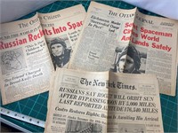 1959 AND 1961 NEWSPAPERS, SPACE THEME