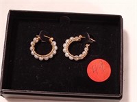 10KT+Pearl Earrings