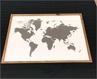 GREY WORLD MAP