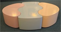 INTERLOCKING FORMICA COFFEE AND END TABLES