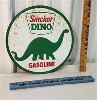 Round Sinclair Dino gasoline sign