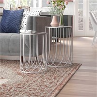 Steffens Glass Top Frame Nesting Tables