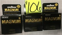 3-3pk Trojan Magnum large size condoms