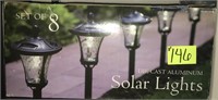 Diecast aluminum solar lights set of 8