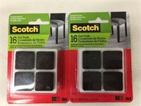 2 New Packs Scotch Felt Pads 16/Pack