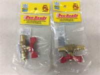 2 New Pex-Ready 1/2 Full Port Ball Valves