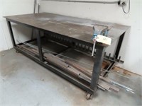 4' x 8' HD Steel Top Table w/ 4" Bench Vise